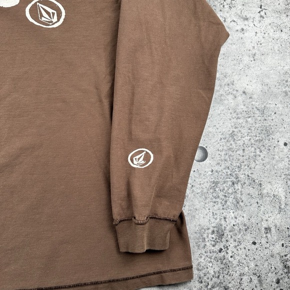 Vintage Volcom Inside Out Graffic Long Sleeve Size Large Brown - Picture 3 of 14
